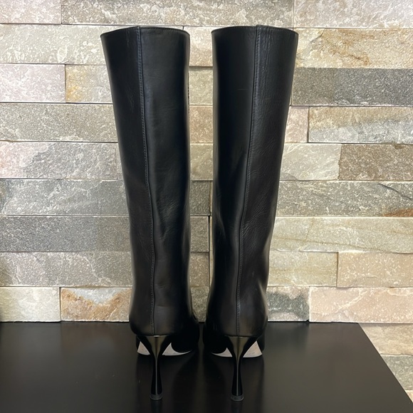Jimmy Choo Mabyn 85 Leather Heeled Knee-High Boots - Picture 11 of 17
